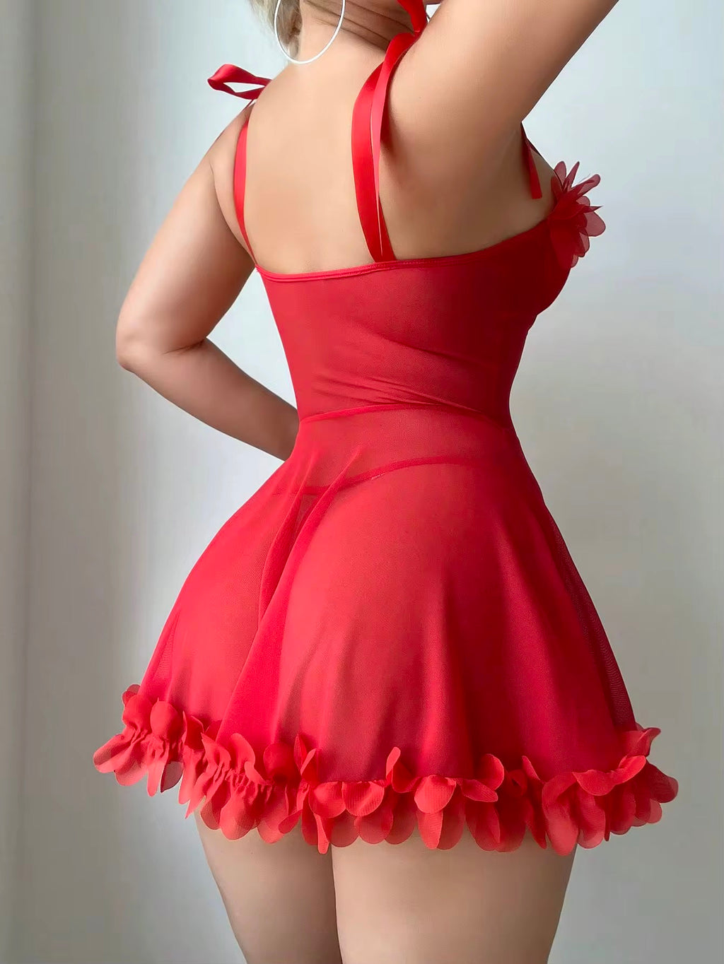 Scarlet Blossom Babydoll
