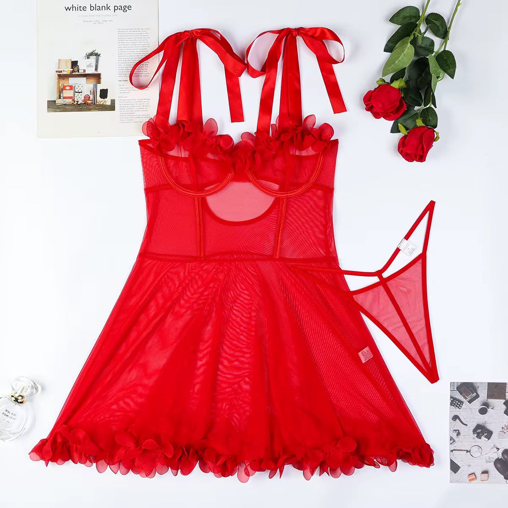 Scarlet Blossom Babydoll