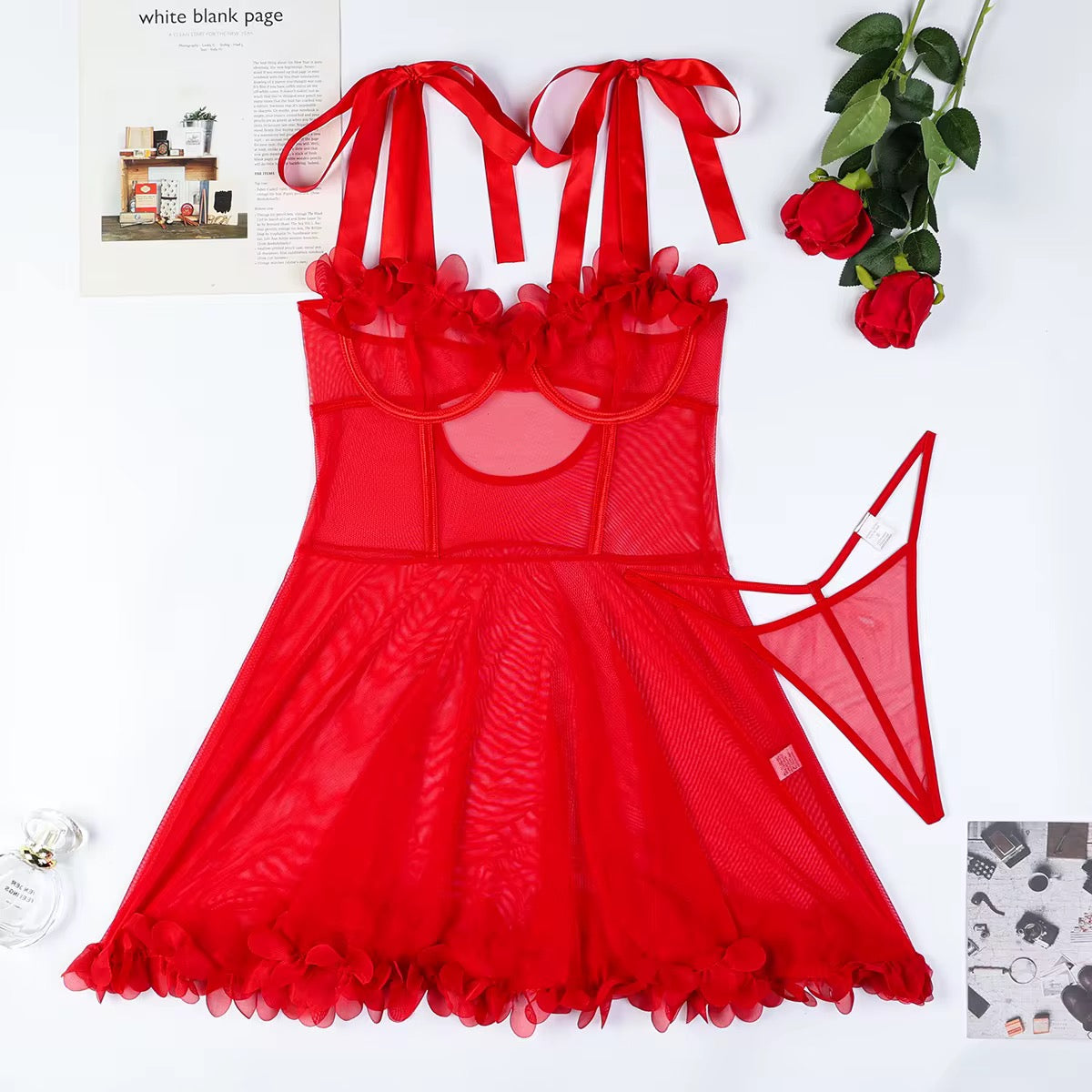 Scarlet Blossom Babydoll